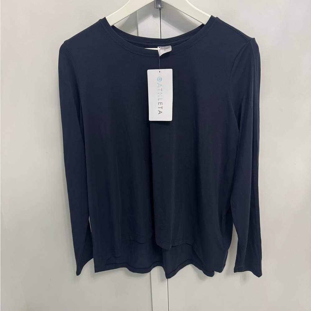 Athleta Blue Long Sleeve Top - NEW WITH TAGS